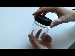 Child Resistant Glass Jars with Black Caps
