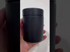 Glass Jar Child Resistant Matte Black Jar