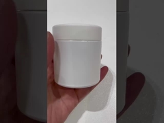 Glass Jar Child Resistant Matte White Jar