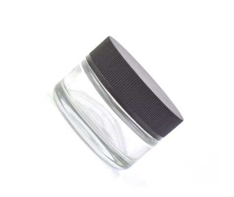 Flower Glass Concentrate Jars 1oz  2oz Glass Jars Clear Black Different Size Glass Bottles