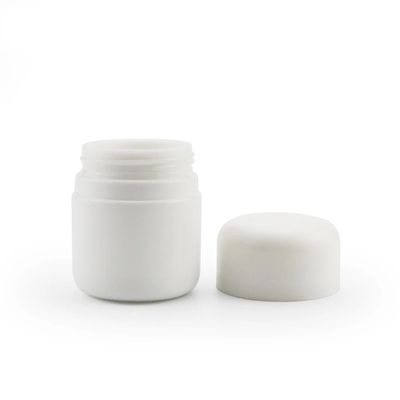 3-4oz Child Proof Container Sgs White Glass Jar With Arched Child Resistant Lid