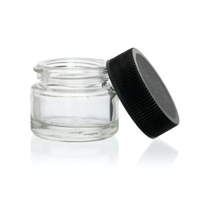 Screw Top Black Storage Jars 5ml Black Glass Containers Concentrate