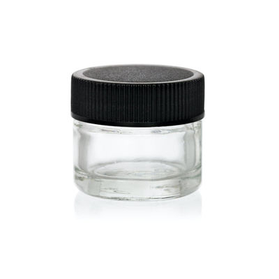 Screw Top Black Storage Jars 5ml Black Glass Containers Concentrate