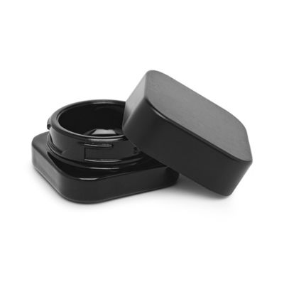 9ml Glass Concentrate Container Child Resistant Black Glass Cosmetic Jars Square