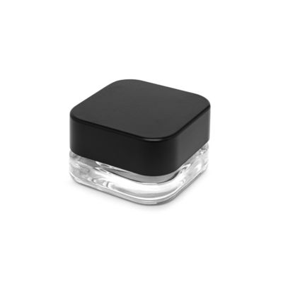Clear Child Proof Container  5ml Square Child Resistant Glass Jar