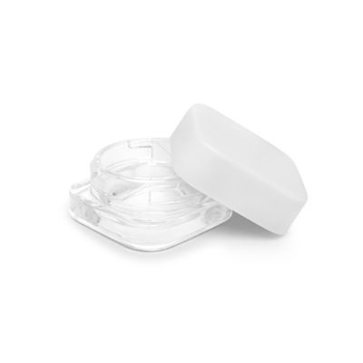 Clear Child Proof Container  5ml Square Child Resistant Glass Jar