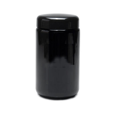 10oz Matte Black Glass Jars Uv Glass Jar Childproof Smell Proof Glass Jar Custom