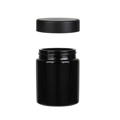 4oz Child Resistant Clear Black Glass Jars 4oz frosted glass candle jar air tight food storage containers