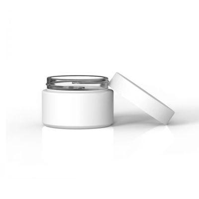 2oz Matte White Glass Jar Child Proof White Glass Jars With Lids
