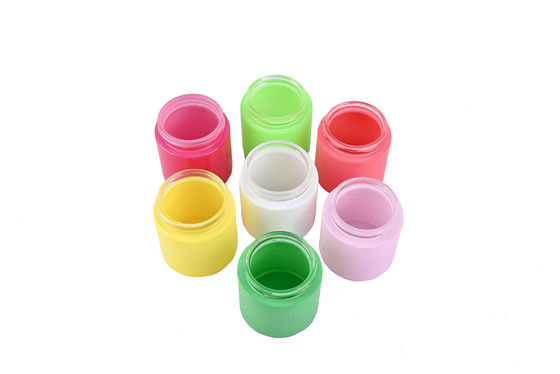 Custom Color Painted Glass Jar Smell Proof Semi Transparent With Match Lid Graphic Design 60ml