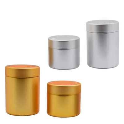 3oz Gold Lid Glass Jar Flower Smell Proof Child Proof Electroplating Gold Matte