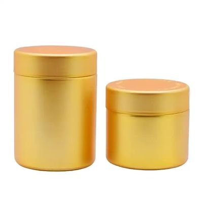 3oz Gold Lid Glass Jar Flower Smell Proof Child Proof Electroplating Gold Matte
