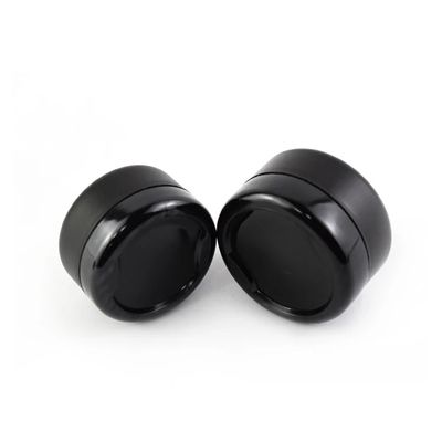 5ml 9ml Child Resistant Cube Square Black Glass Concentrate Jar With Black Plastic Caps