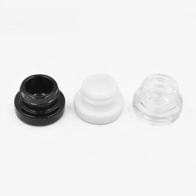 Customized Printing Logo Clear Black White 5ml Glass Concentrate Jar Child Proof