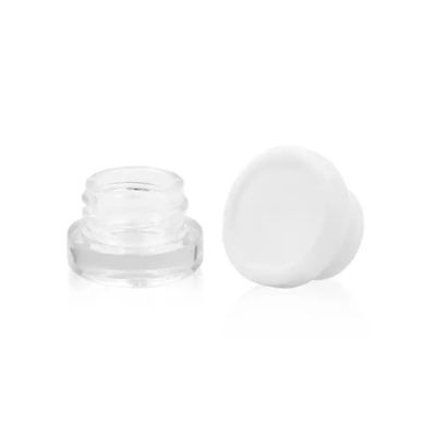 Customized Printing Logo Clear Black White 5ml Glass Concentrate Jar Child Proof