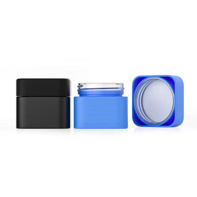 2oz 3oz 4oz Cube Jar With Child Resistant Cap 60ml 90ml 120ml Smell Proof Matte Black