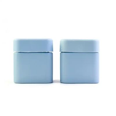 Color Painted Packaging 3oz 4oz Childproof Square Glass Jar with Child Resistant Cap