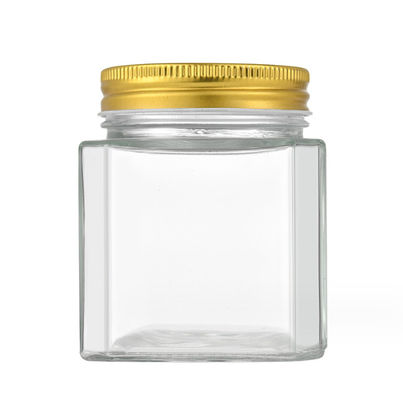 Bulk Square Glass Honey Jar Empty Glass Bottles 100ml 200ml 280ml 380ml 500ml 730ml
