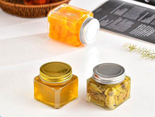 Bulk Square Glass Honey Jar Empty Glass Bottles 100ml 200ml 280ml 380ml 500ml 730ml