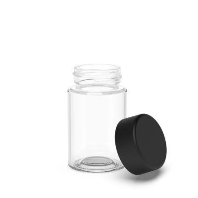 Glass Jar 5 Pack Tube Clear Metallic Colour Cap Of Jars Custom Child Proof Glass Jar With Box Smooth Smell Proof Lid