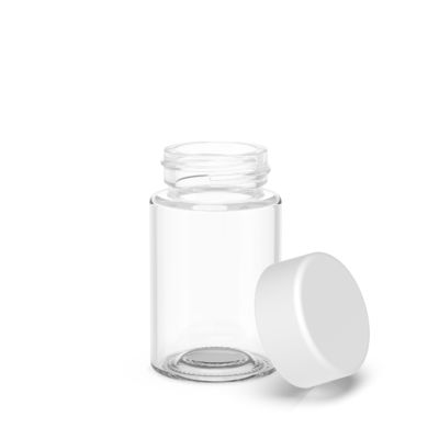 Glass Jar 5 Pack Tube Clear Metallic Colour Cap Of Jars Custom Child Proof Glass Jar With Box Smooth Smell Proof Lid