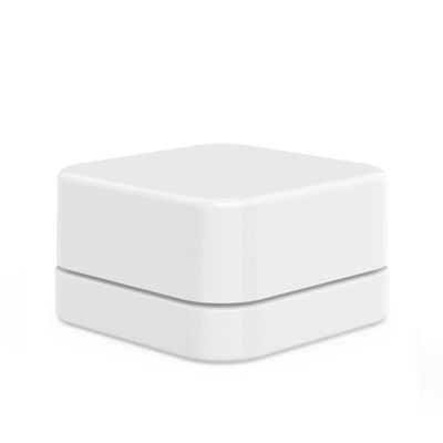 5ml Cube Glass Shoulderless Screw Top Jars w Child Resistant Lid (White Glass, White Lid)