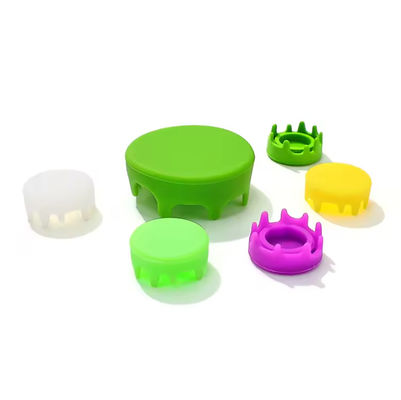 5ml 10ml Mini Silicone Jar Wax Small Glass Container Concentrate Acrylic Storage Glass Jar With Silicone Lids