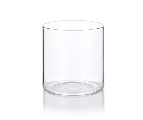16oz Wooden Lid Glass Jar Clear Herb Storage Jar Suction High Borosilicate Glass