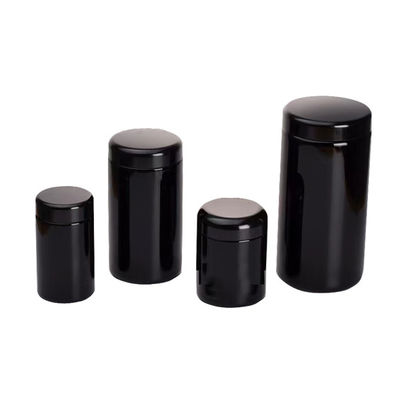 10oz Matte Black Glass Jars Uv Glass Jar Childproof Smell Proof Glass Jar Custom