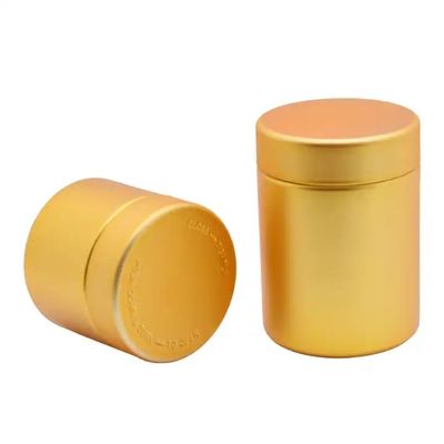 3oz Gold Lid Glass Jar Flower Smell Proof Child Proof Electroplating Gold Matte