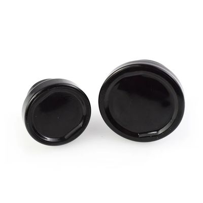 5ml 9ml Child Resistant Cube Square Black Glass Concentrate Jar With Black Plastic Caps
