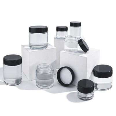 Custom 1oz 2oz 3oz 4oz 5oz 6oz 7oz 10oz Glass Jar With Child Resistant Lid Airtight Storage Childproof Glass Jar