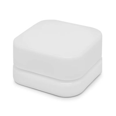 5ml Cube Glass Shoulderless Screw Top Jars w Child Resistant Lid (White Glass, White Lid)