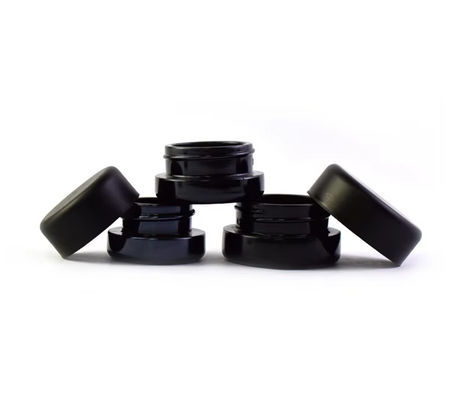 5 ml 7 ml 9 ml Noir Concentré en verre résistant aux enfants Mini bouteilles de crème Cosmétiques Récipients noirs Bouteilles avec couvercle