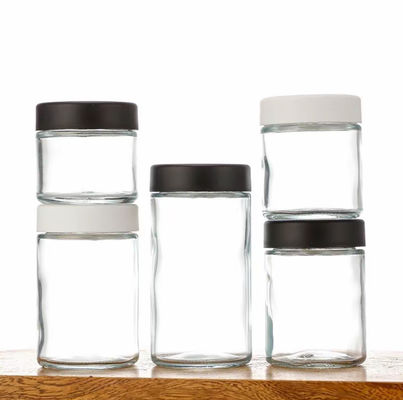 Stampa su misura 1 oz 2 oz 3 oz 4 oz Giochi di vetro a prova di bambino trasparente 3 oz Giochi di vetro a lato retto Giochi di vetro a prova di bambino